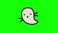 Funny animation gif character on isolated background. ÃÂ¡ute little ghost